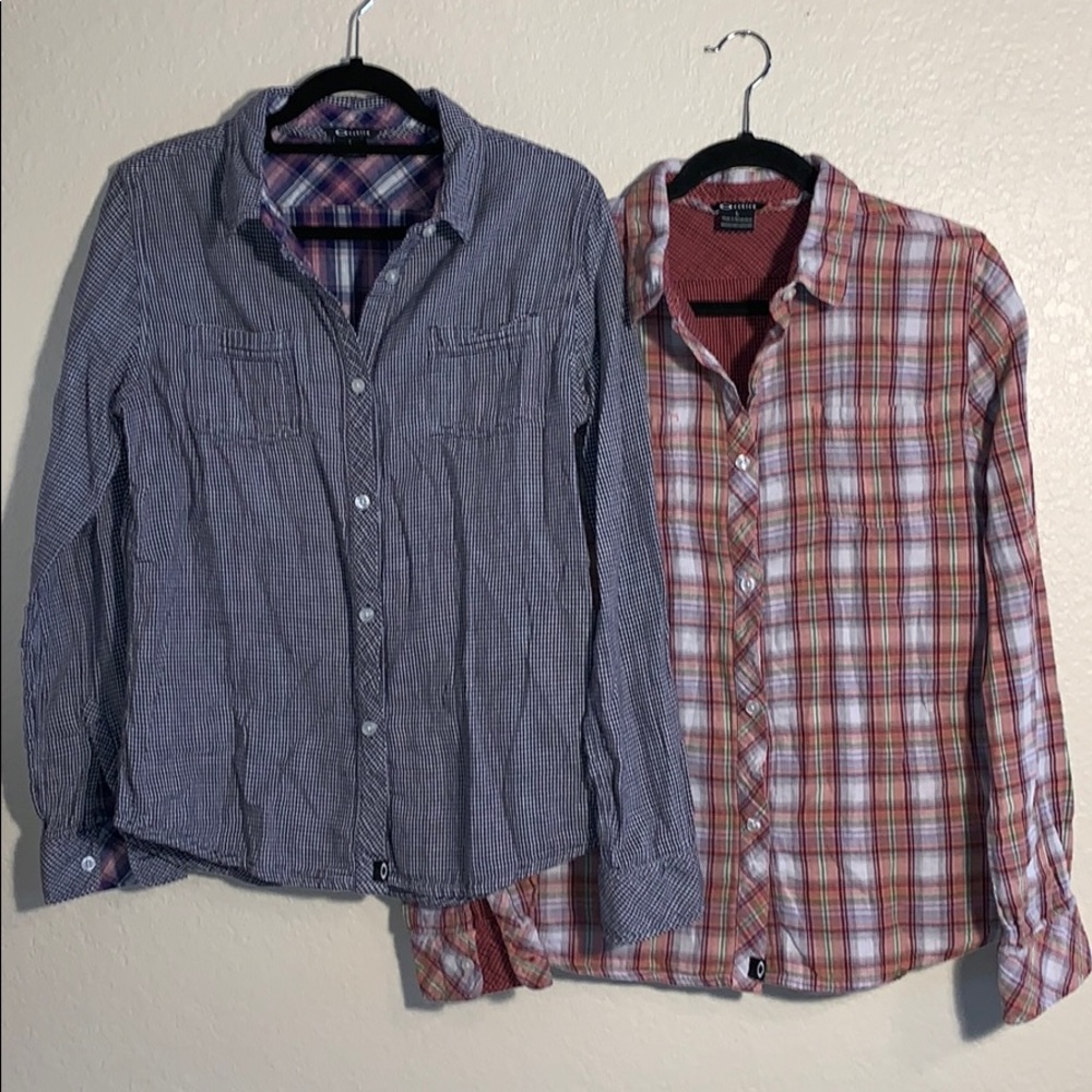 2 Oakley Flannels Button Down Shirts Large - image 1